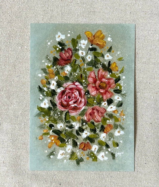 "Spring Florals" Fine Art Print (framed) 5X7"