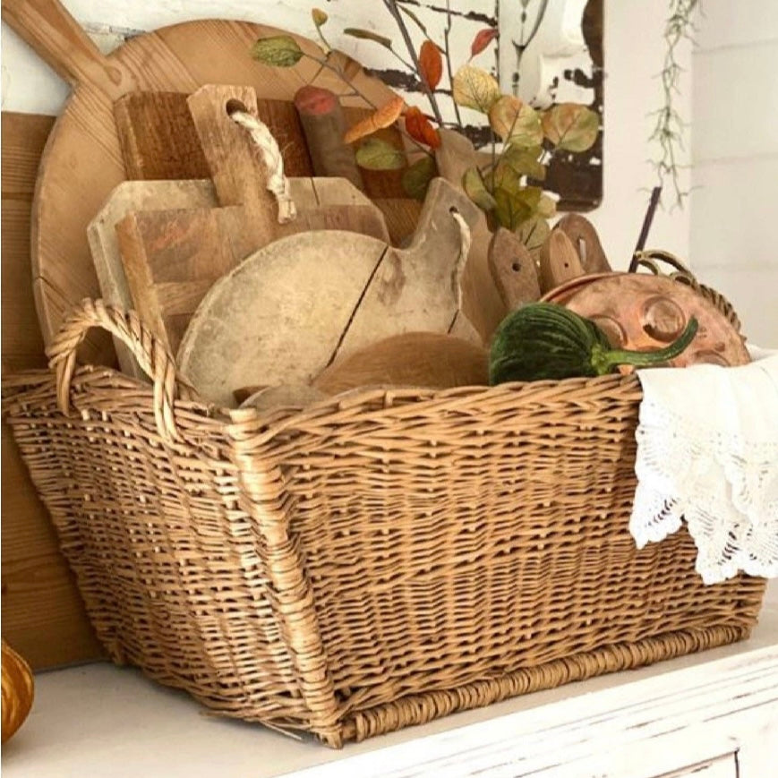 Large Antique French Market Basket