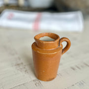 Vintage Amber Stoneware Cream Pitcher