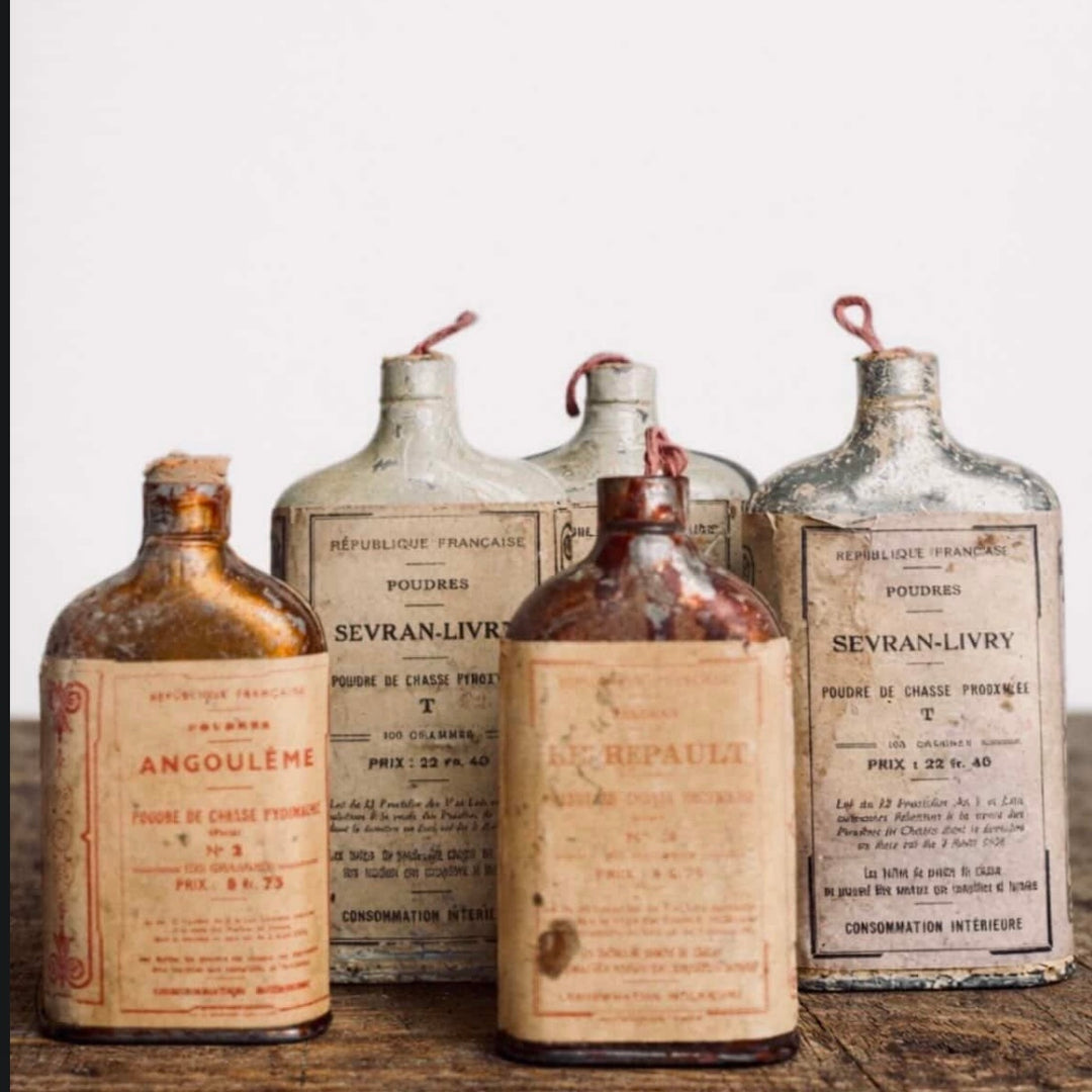 Antique French Apothecary Collection (Set of 5)
