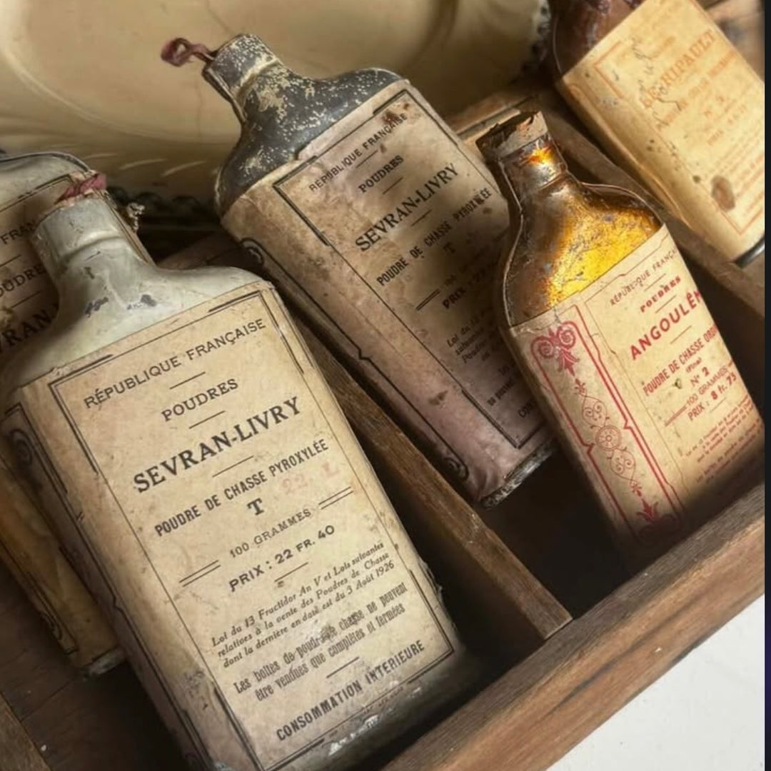 Antique French Apothecary Collection (Set of 5)