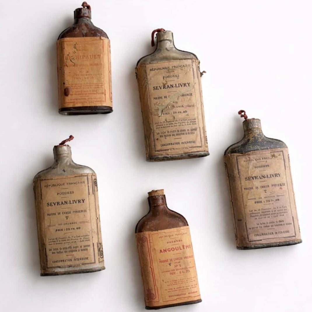 Antique French Apothecary Collection (Set of 5)