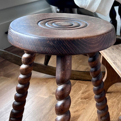 Antique barley twist milking stool