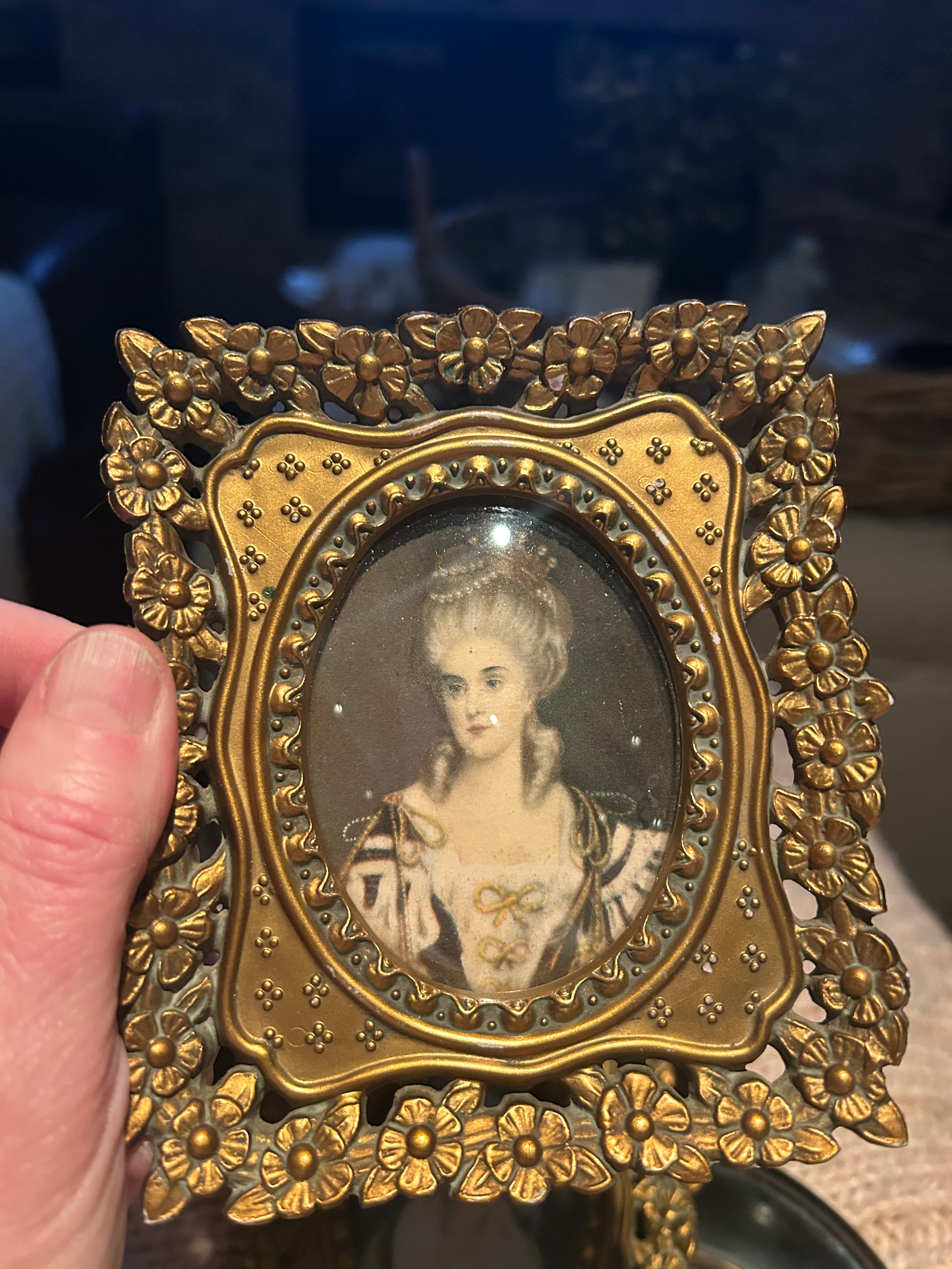 Vintage “Cameo Creation” Miniature Portraits (Set of Two)