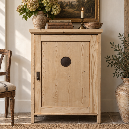 Antique Stripped Pine Food Cupboard