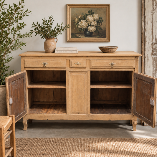 Antique Stripped Oak Sideboard, c. 1880