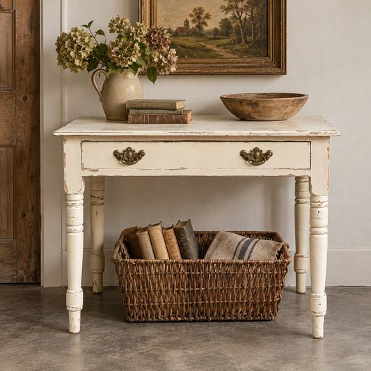 Antique Painted Pine Writing Table, c. 1900