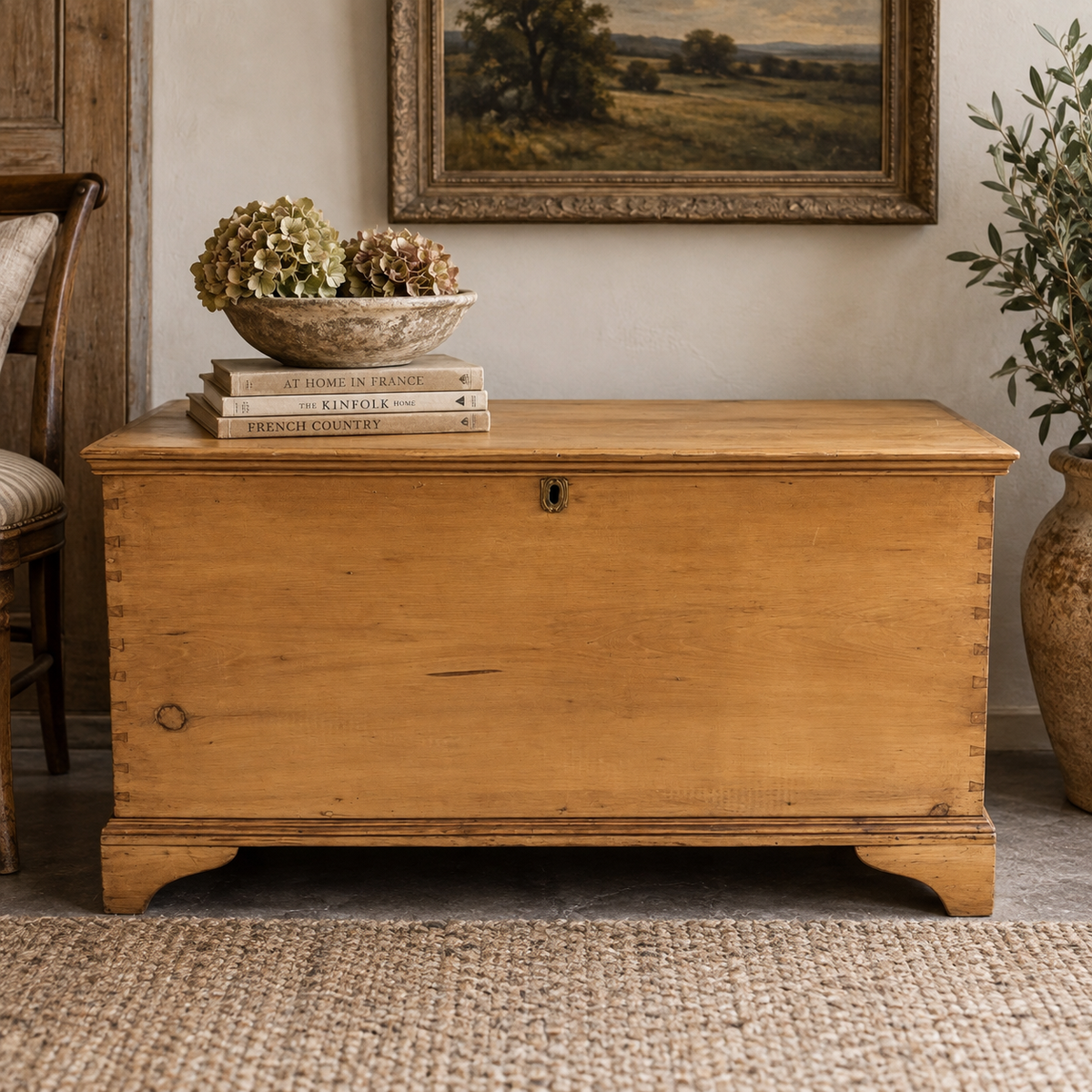 Antique Pine Blanket Chest