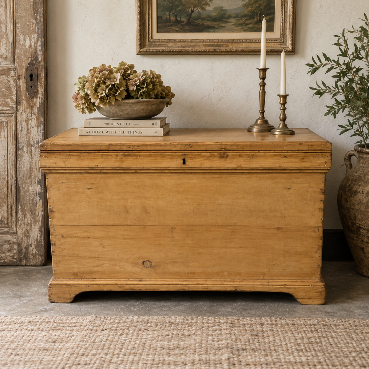 Antique Pine Blanket Chest