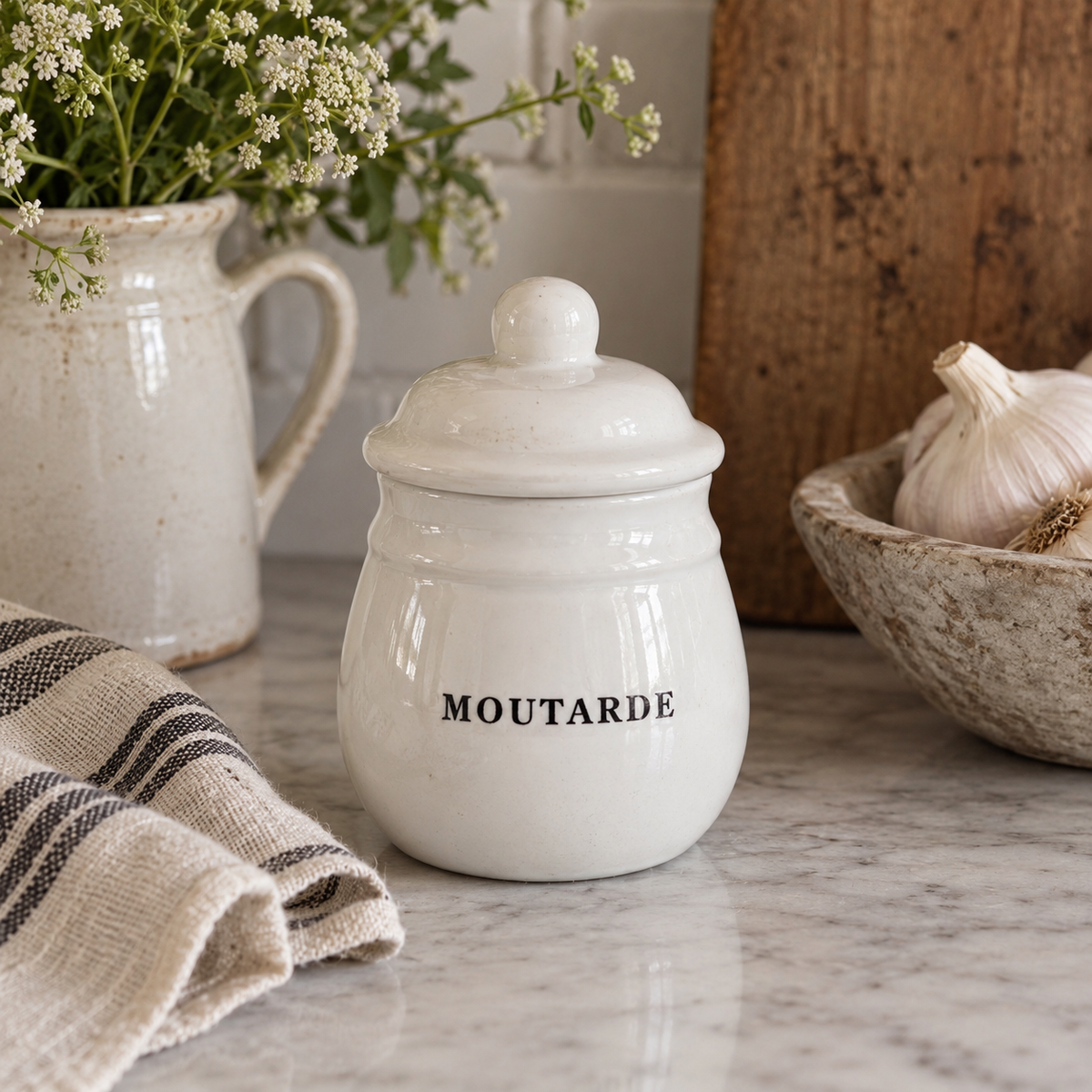 Vintage French Moutarde Pot