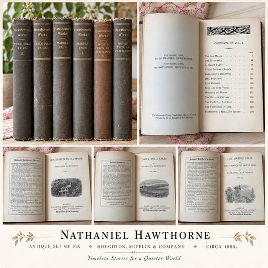 Antique Nathaniel Hawthorne Works – Set of Six, c. 1880s