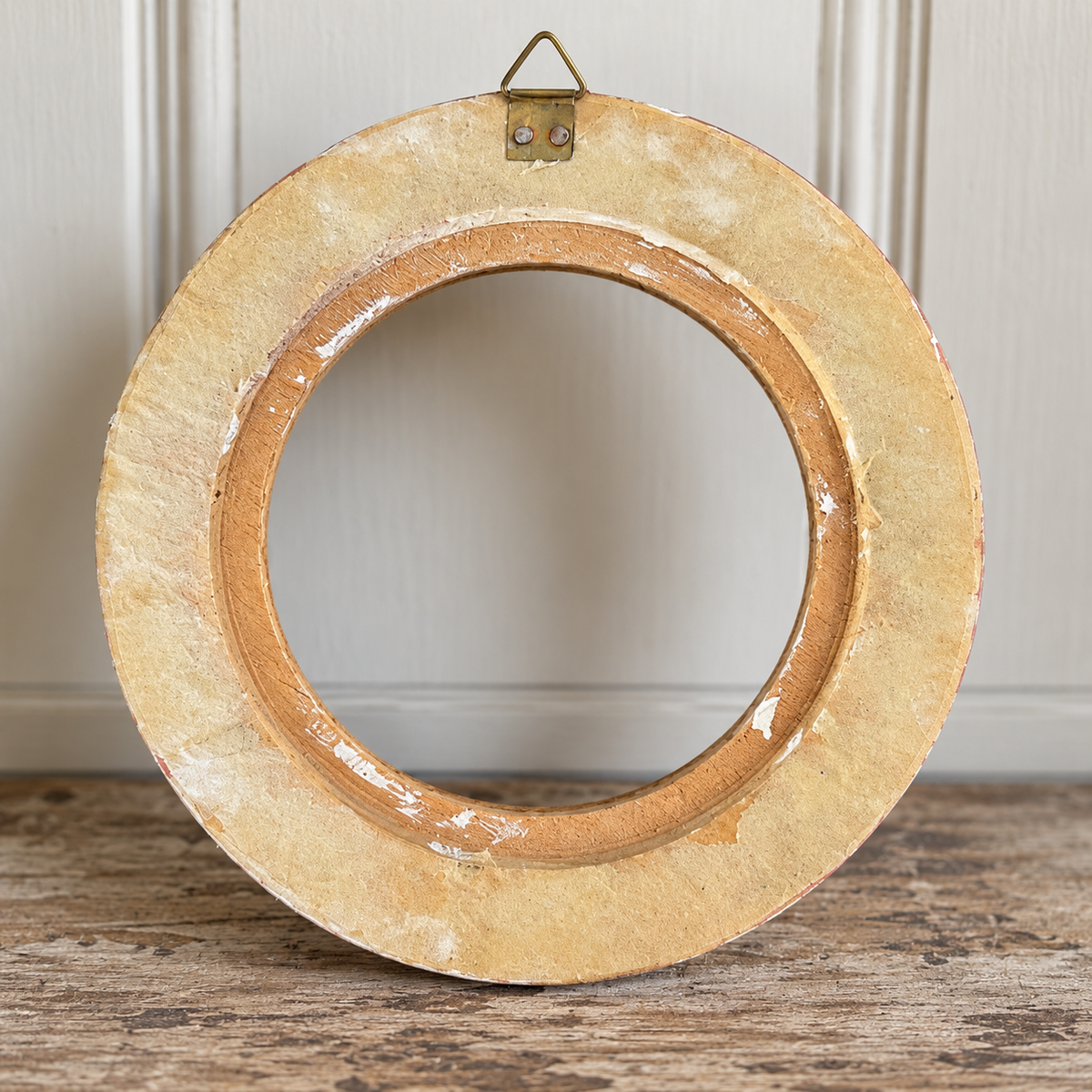 Vintage Italian Florentine Gilt Round Frame – Bright Pink & Gold