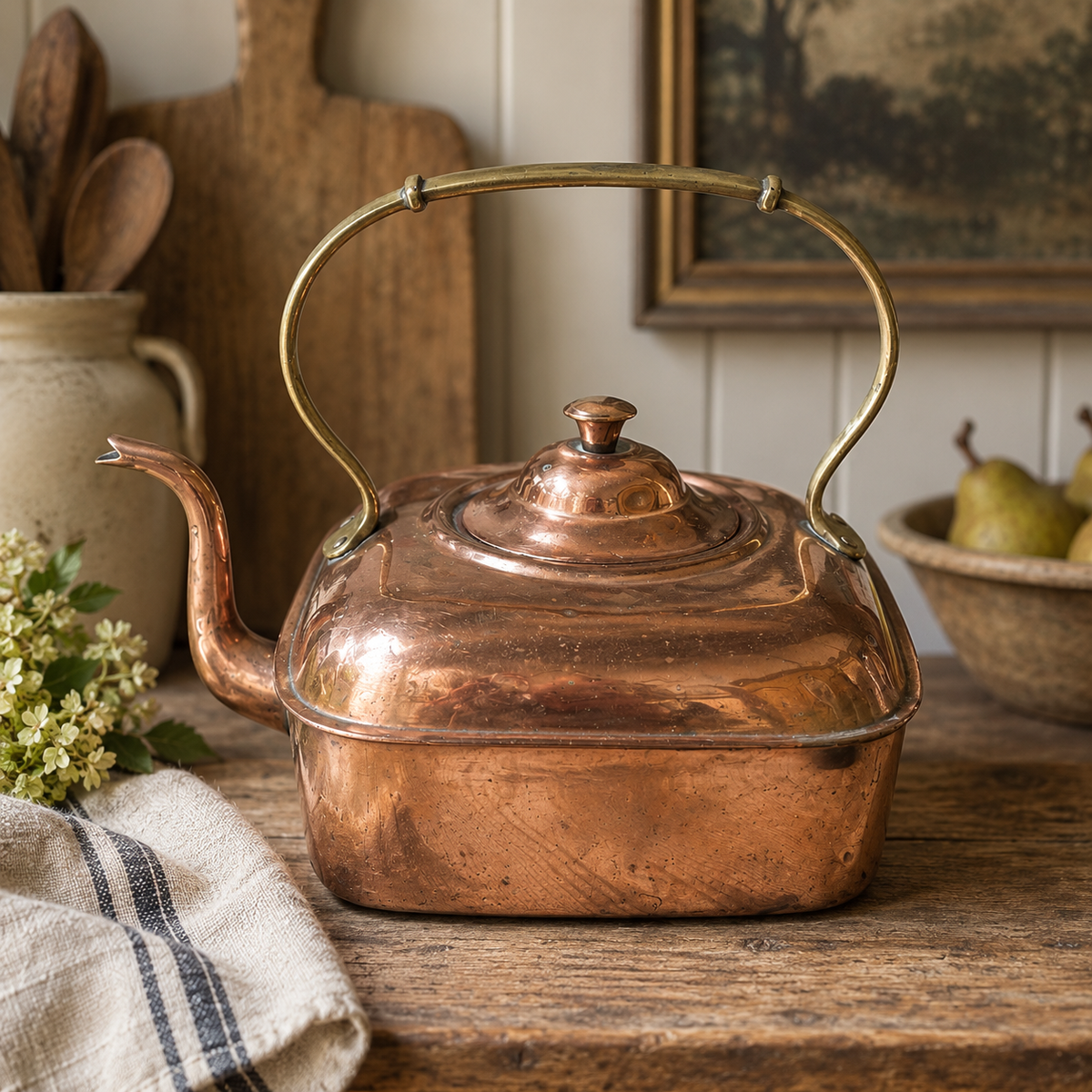 Antique English Copper Kettle