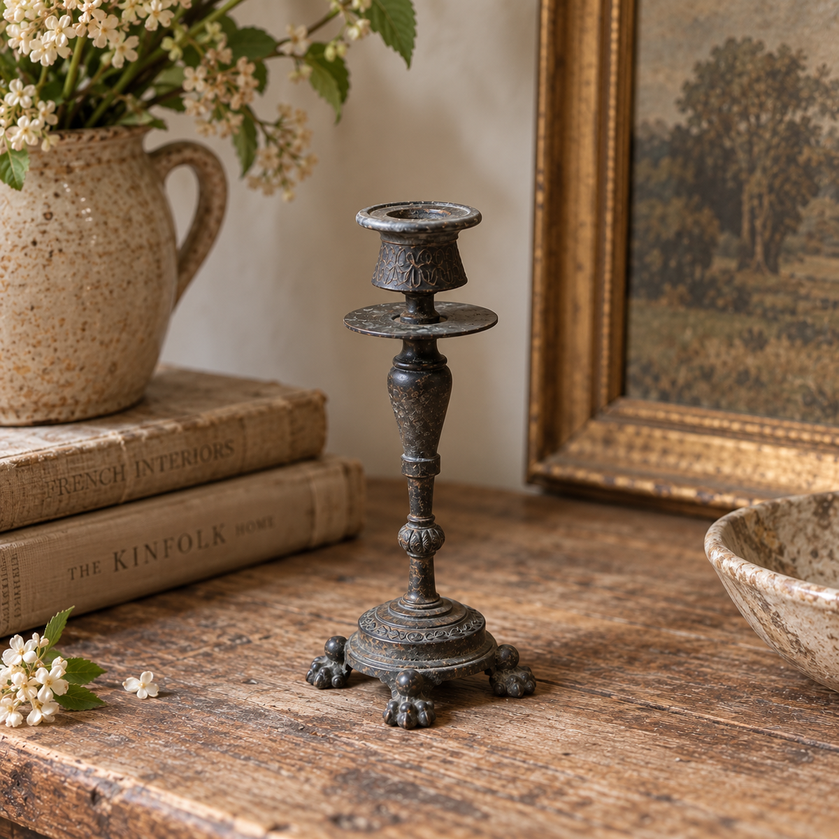 Antique Cast Metal Candlestick | c. 1890–1910