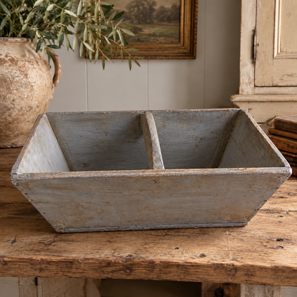 Antique French Painted Wooden Utility Trug, c. 1900