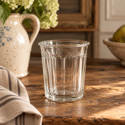 Vintage French Pressed Glass Tumblers | c. 1950 | sold individually