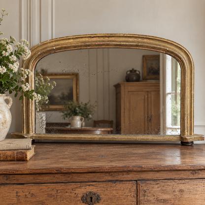 Antique Giltwood Overmantel Mirror | Late 19th Century