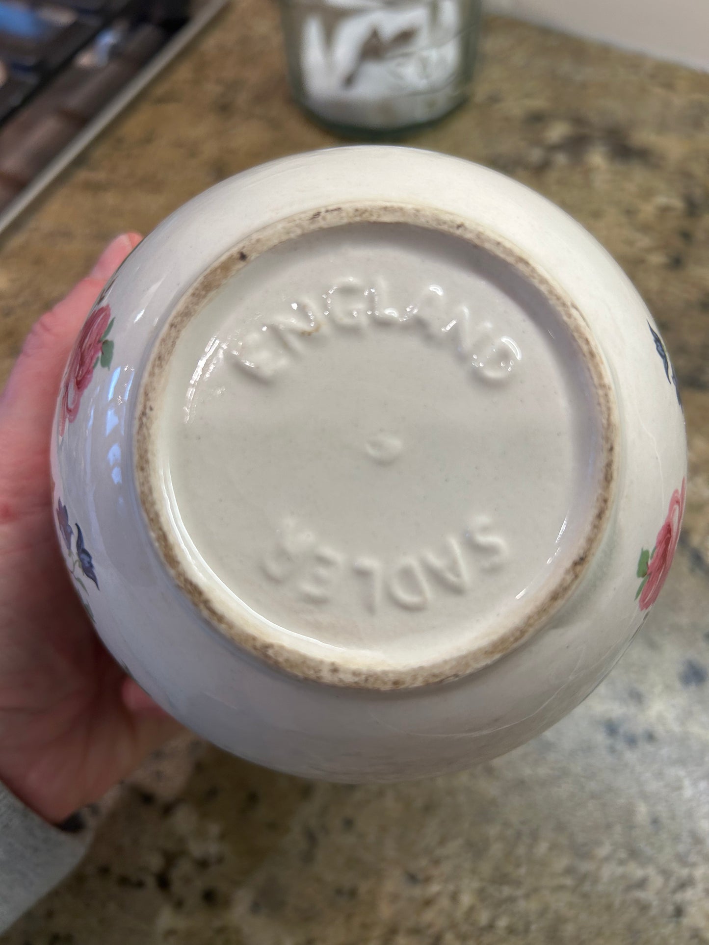 Vintage Sadler Floral Jar — Lidless (England)