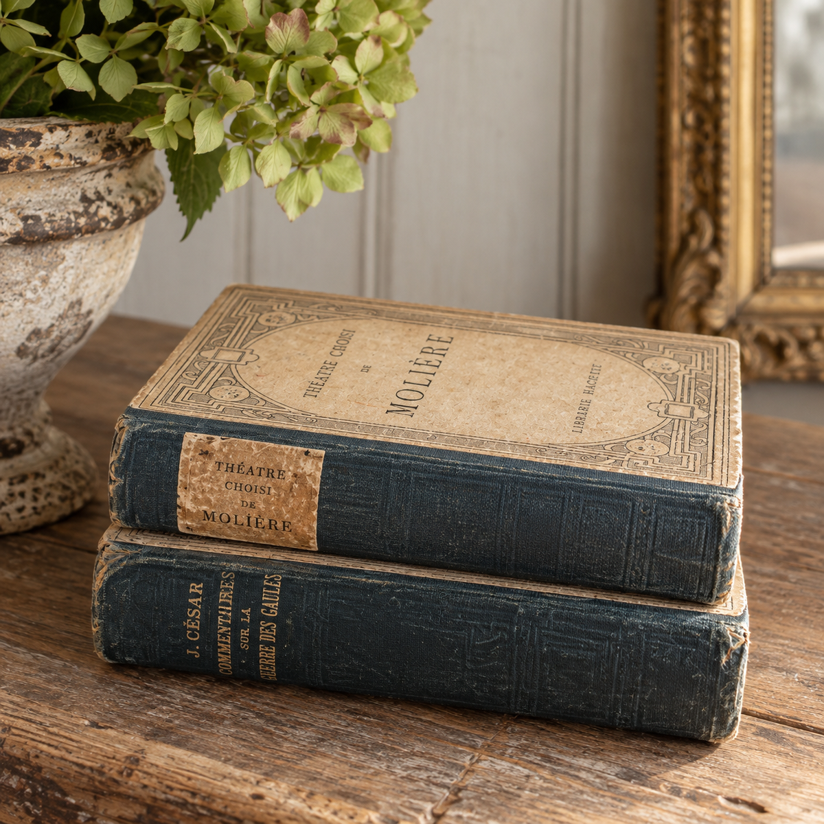 Antique French Hachette Books – Set of Two