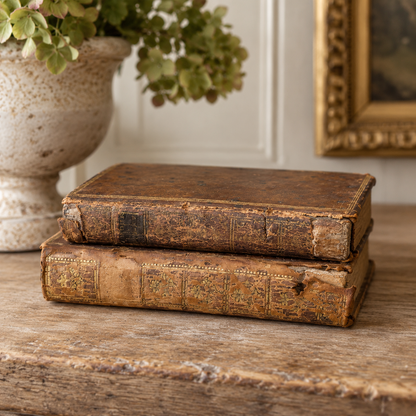 Pair of 18th-Century French Leather-Bound Books