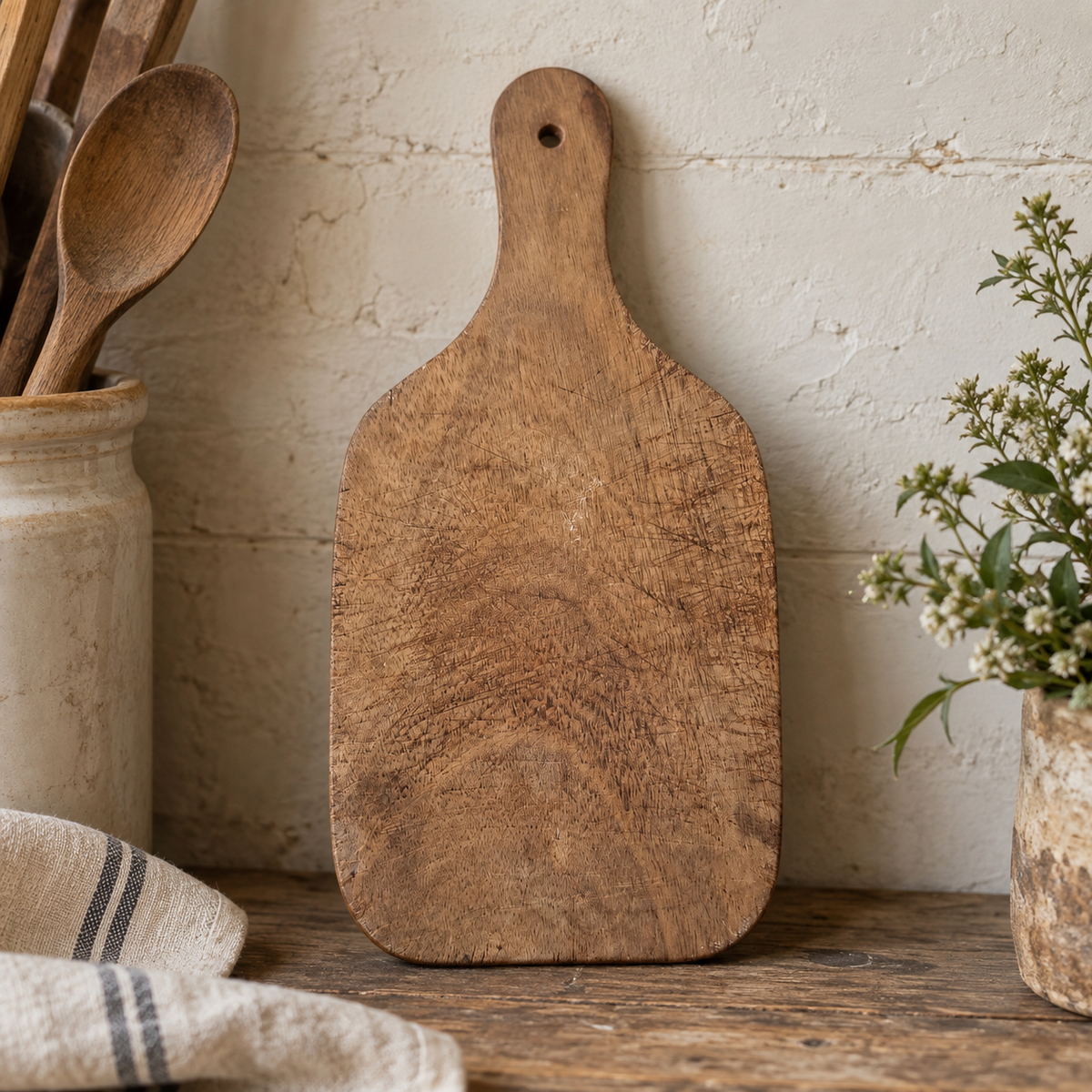 Vintage English Wooden Paddle Board