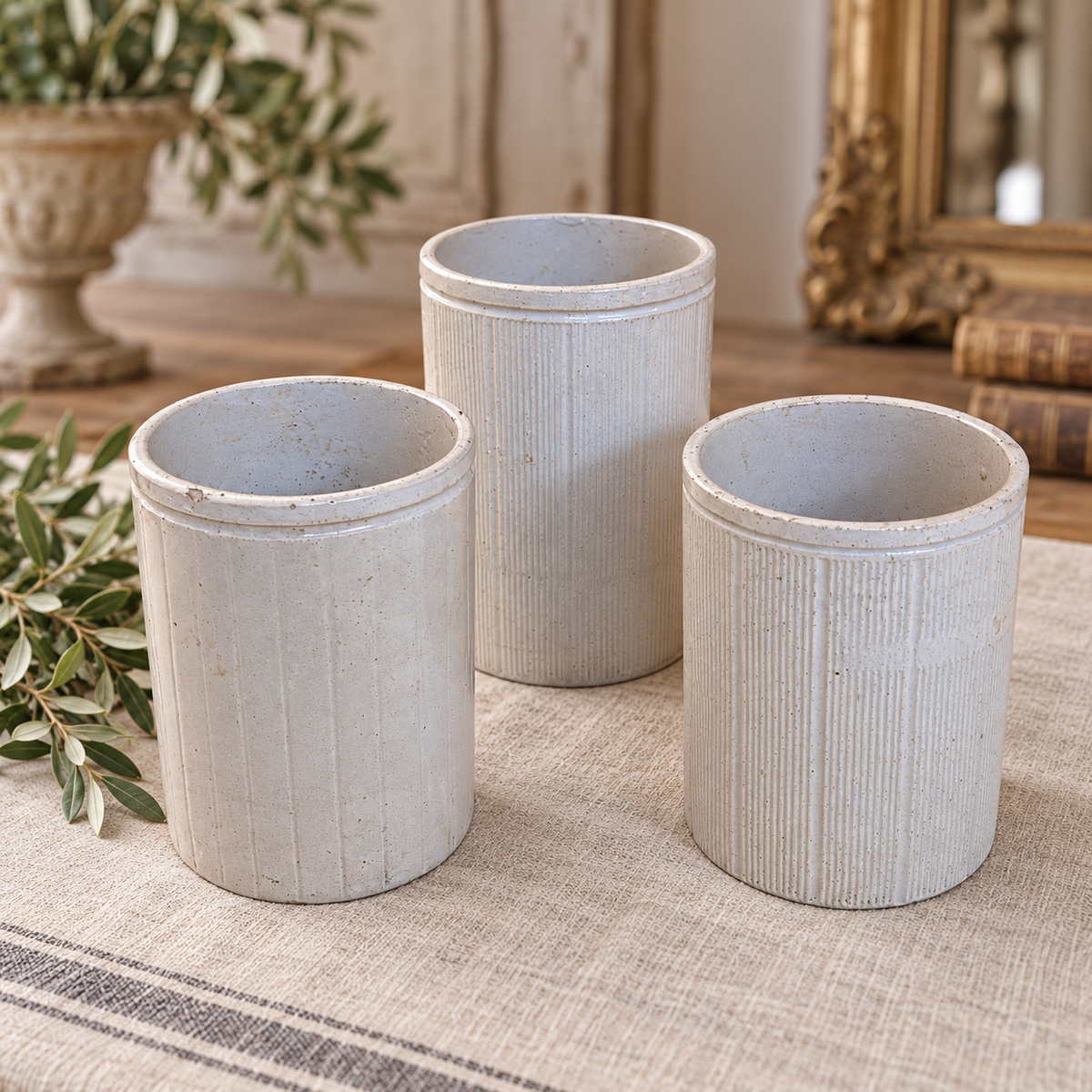 English Vintage stoneware pots