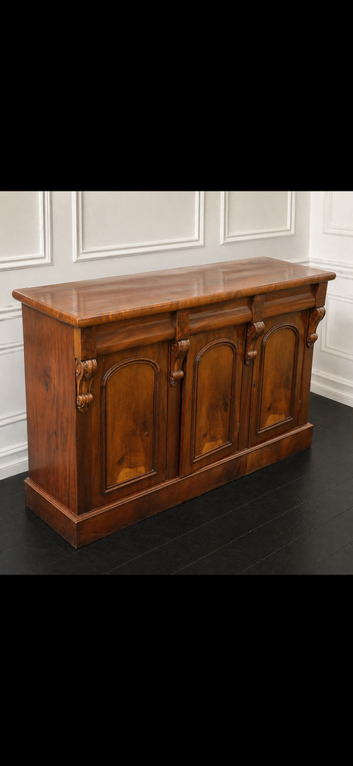 Antique Victorian Walnut Sideboard Late 19th century