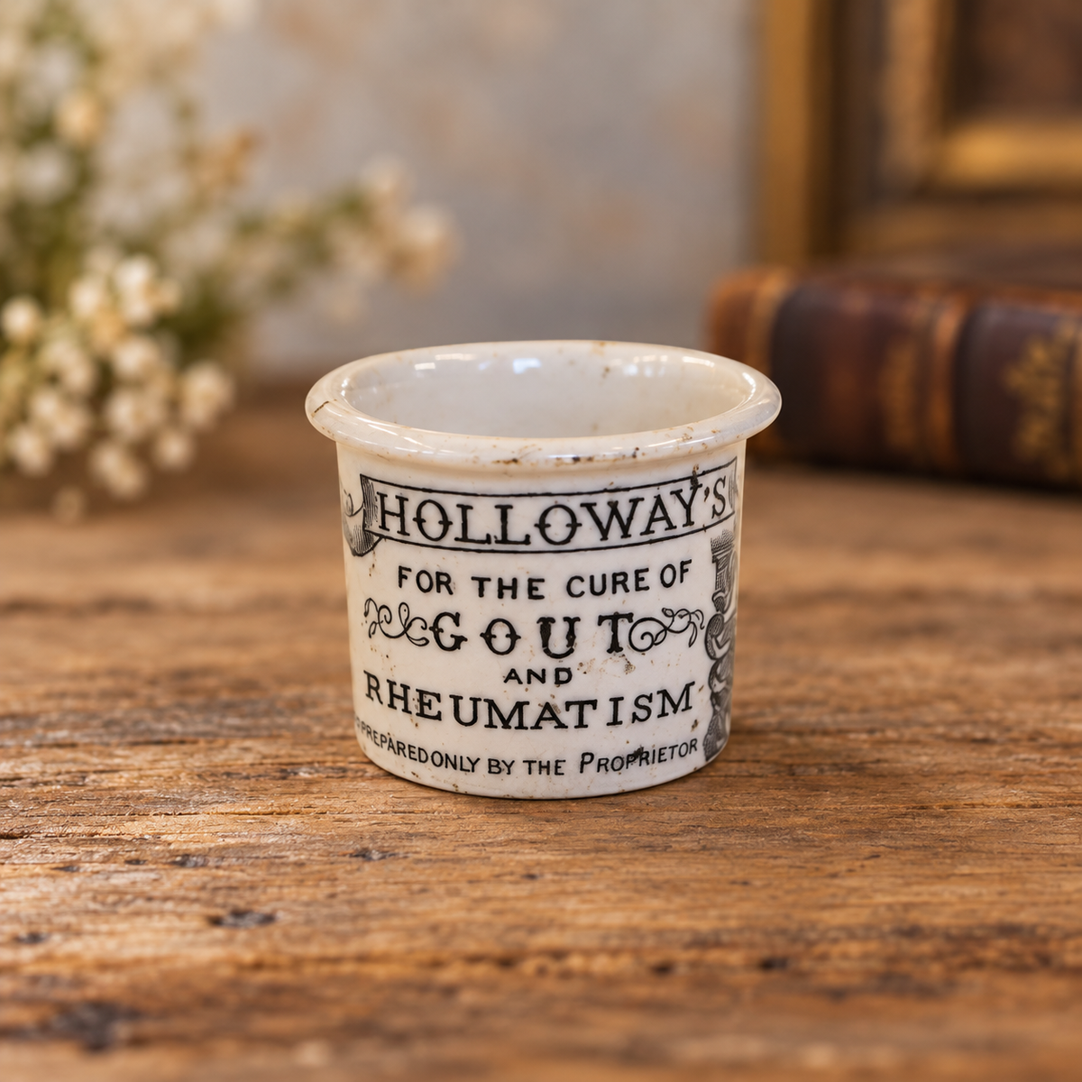 Antique English Apothecary Ointment Pots | Victorian Era