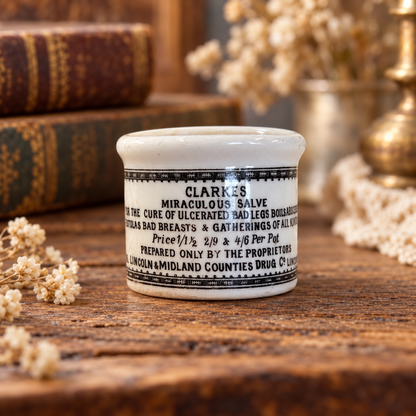 Antique English Apothecary Ointment Pots | Victorian Era