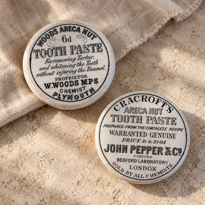 Antique English Toothpaste Pot Lids | Victorian Era