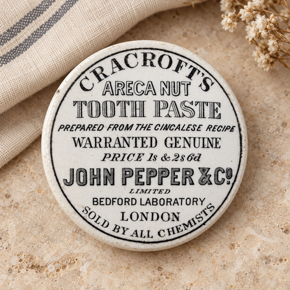 Antique English Toothpaste Pot Lids | Victorian Era