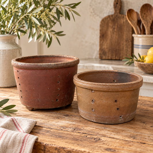 Vintage French Stoneware Cheese Moulds