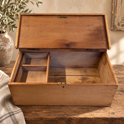 Antique English Pine Storage Chest | Early 20th Century