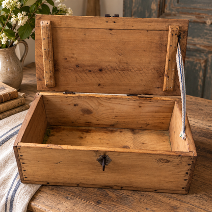 Antique English Pine Storage Box