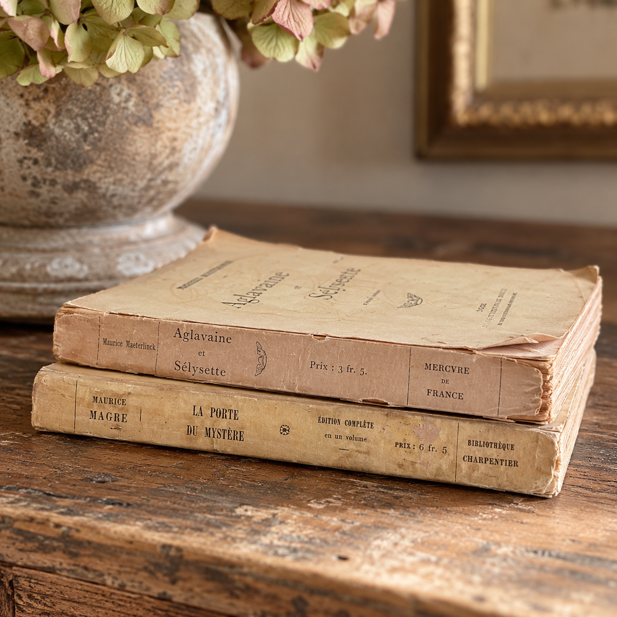 Pair of Antique French Literary Books | 1899 & 1924