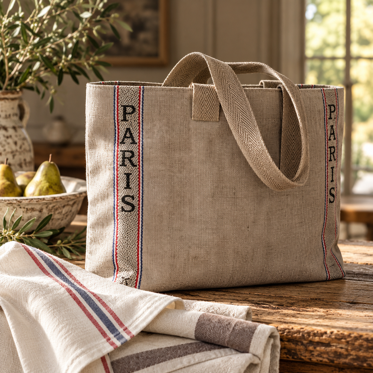 Paris Linen Tote Bag - Charvet Éditions