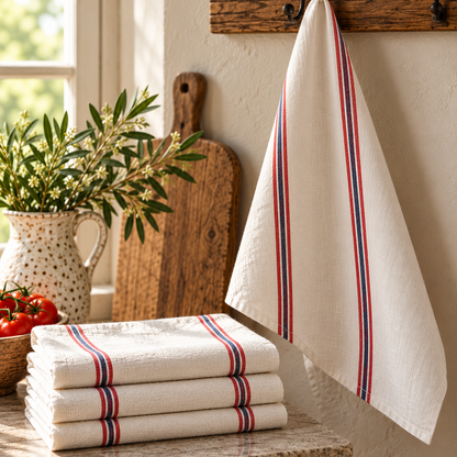 Charvet Éditions Drapeau Linen Tea Towel – Made in France