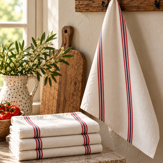 Charvet Éditions Drapeau Linen Tea Towel – Made in France