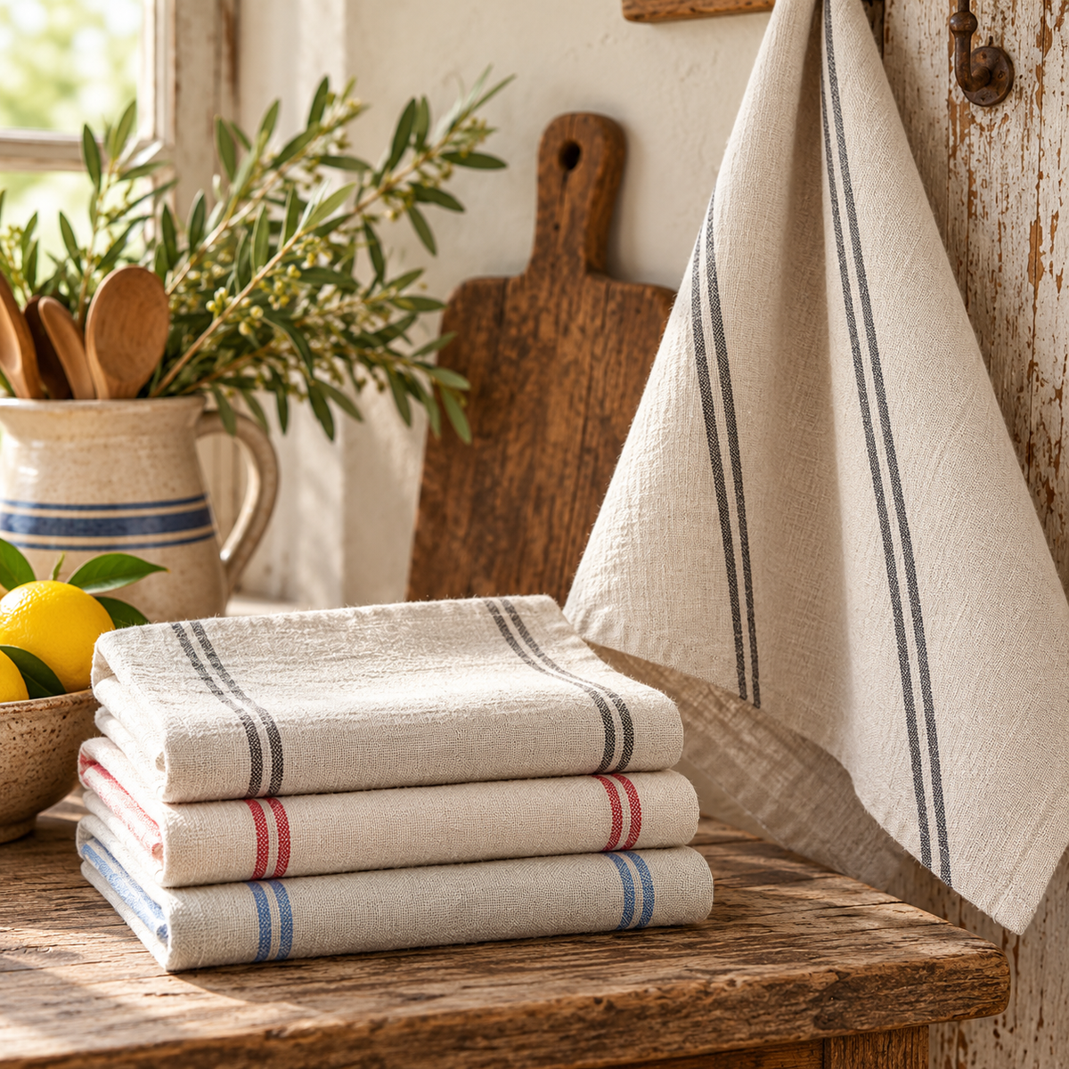 Charvet Éditions Country Linen Tea Towel – Made in France