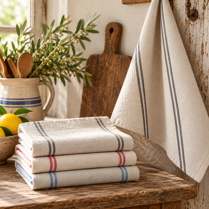 Charvet Éditions Country Linen Tea Towel – Made in France