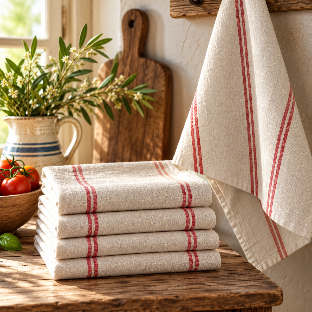 Charvet Éditions Country Linen Tea Towel – Made in France