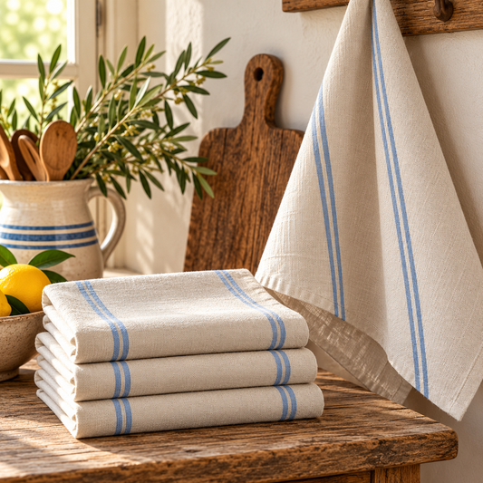 Charvet Éditions Country Linen Tea Towel – Made in France