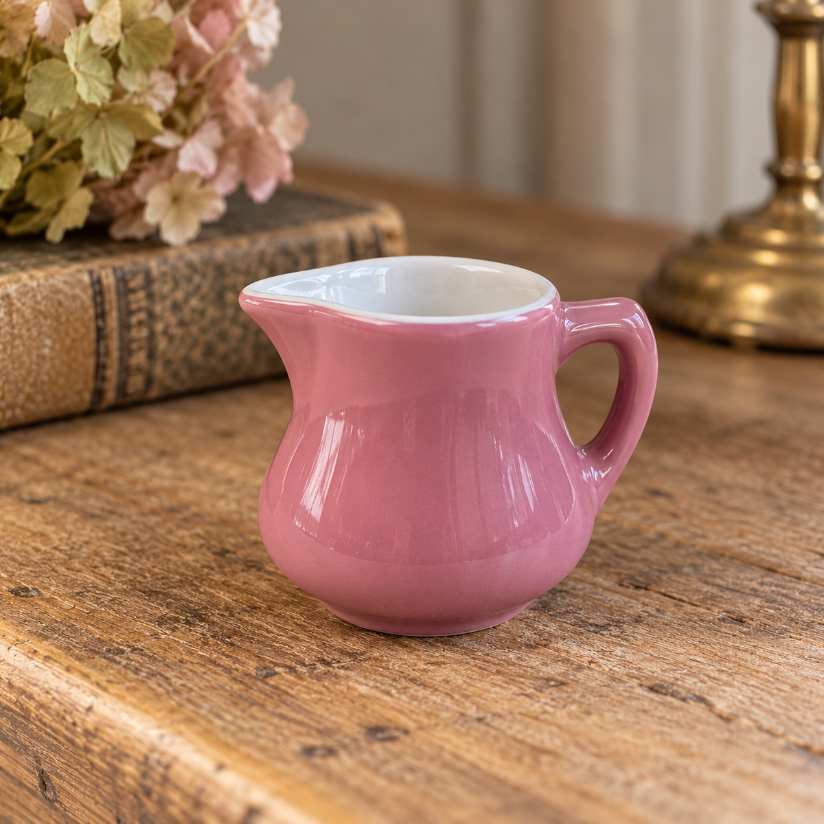 Vintage Coors China Pink Ceramic Creamer