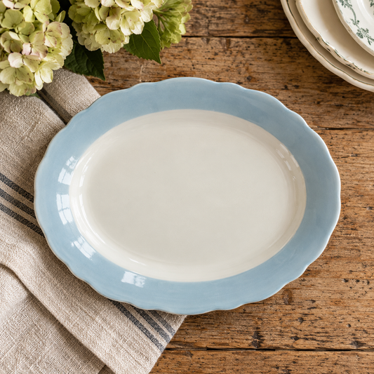 Vintage Mayer China Oval Serving Platter – Powder Blue