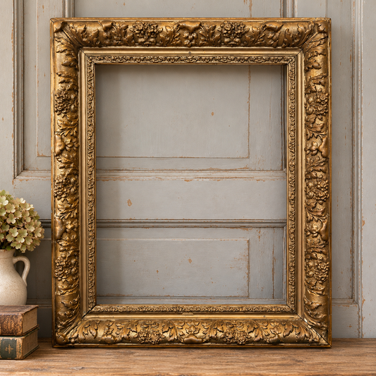 Antique Ornate Gilt Frame with Floral Detailing