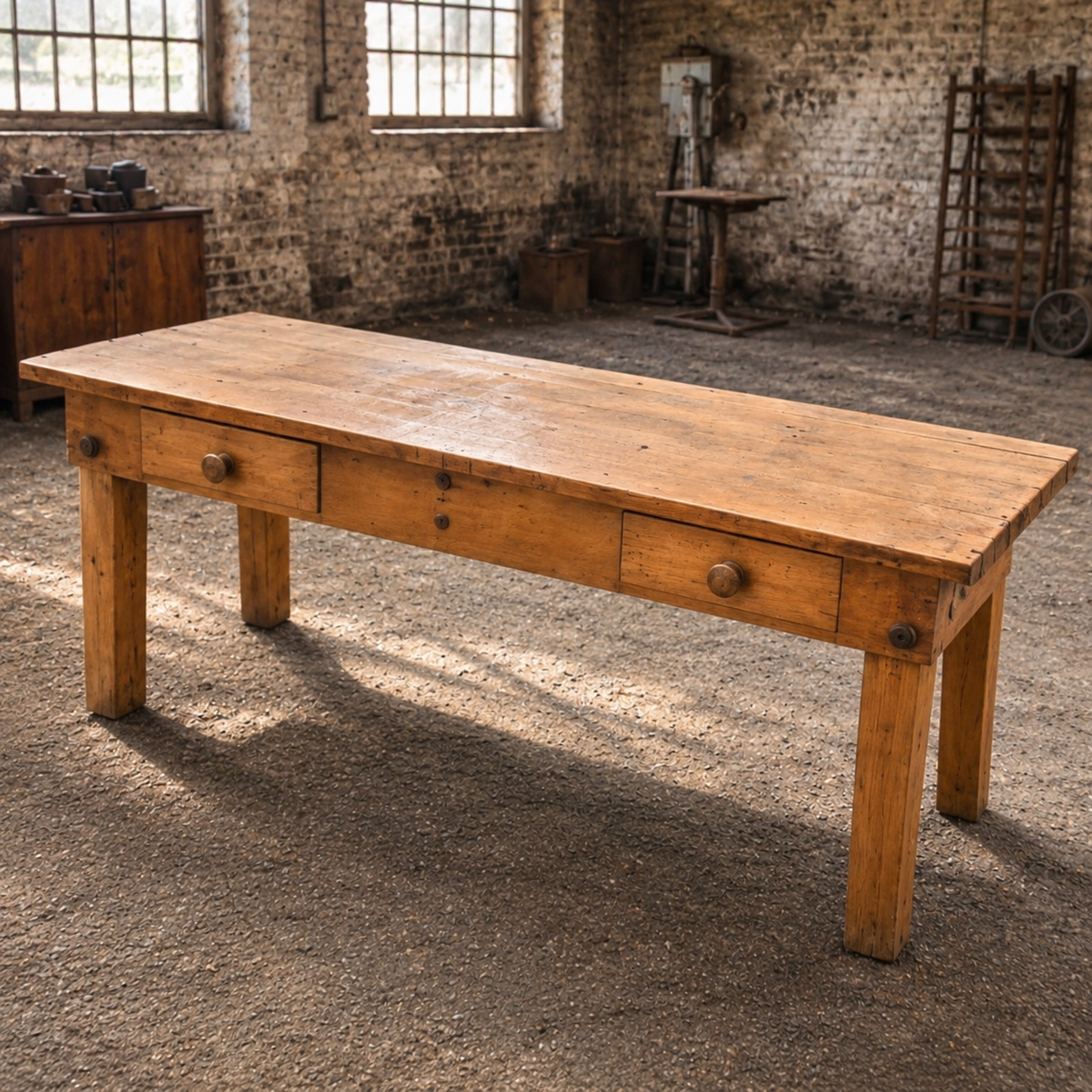 Antique Pine Work Table