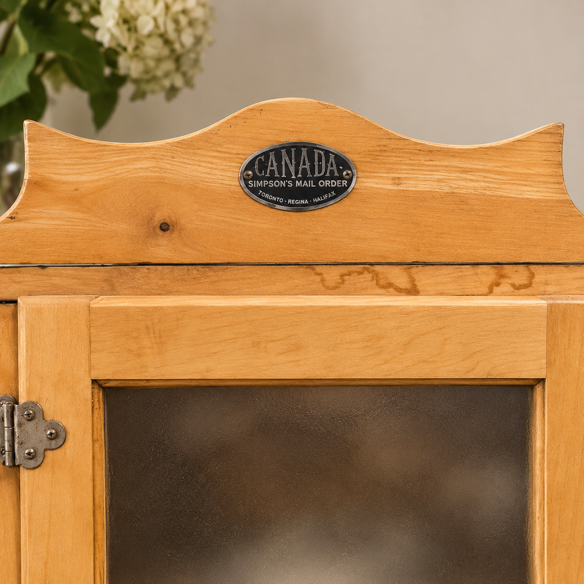 Antique Canadian Maple Hoosier Kitchen Cabinet – Early 20th Century