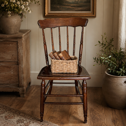 Victorian Country Side Chair with Folk Art Pierced Seat
Circa 1870-1900