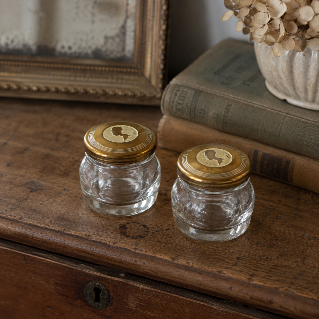 Vintage Cameo Glass Vanity Jar