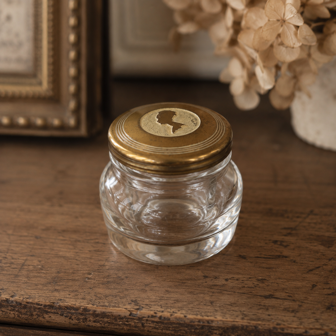 Vintage Cameo Glass Vanity Jar